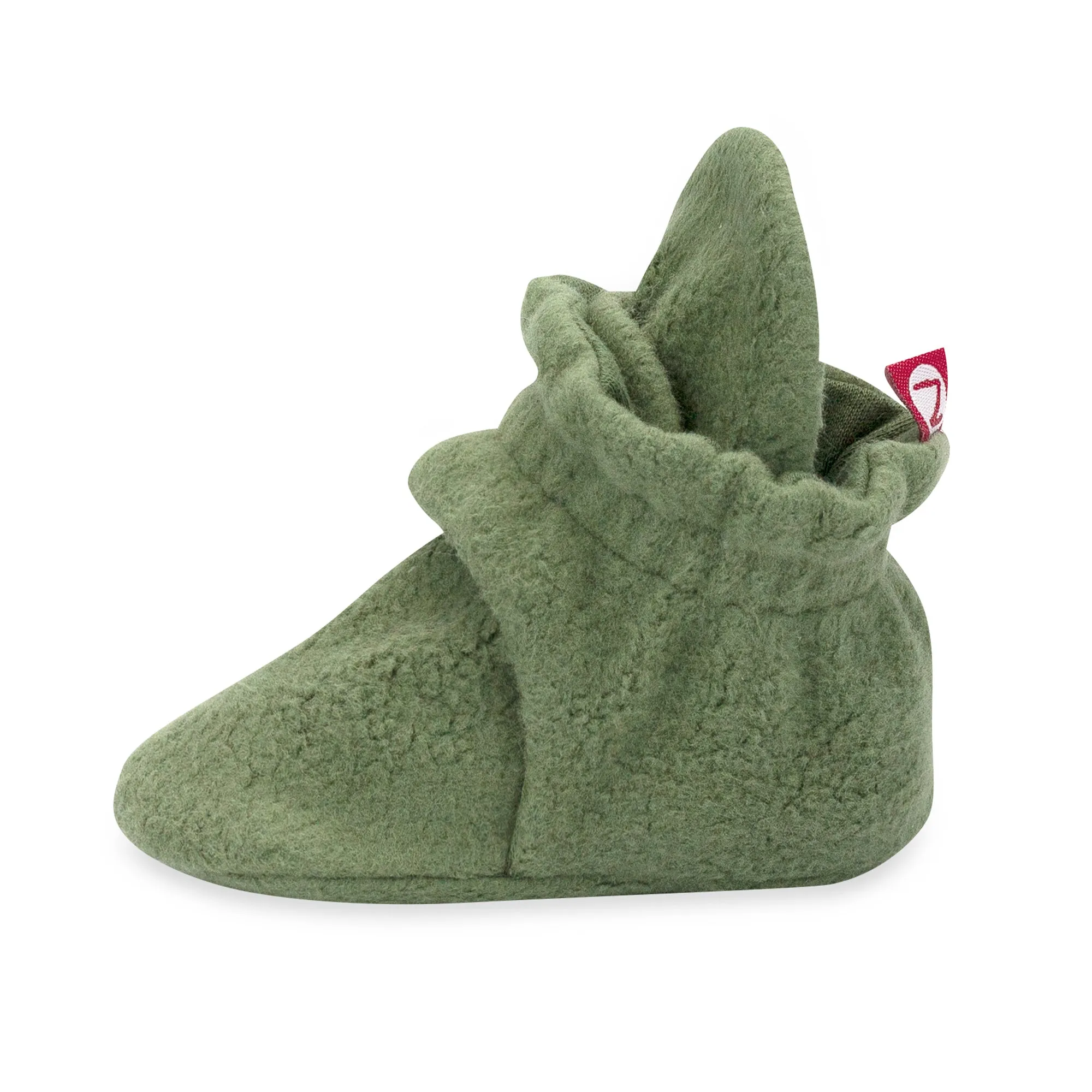 Cozie Fleece Gripper Baby Bootie - Olive