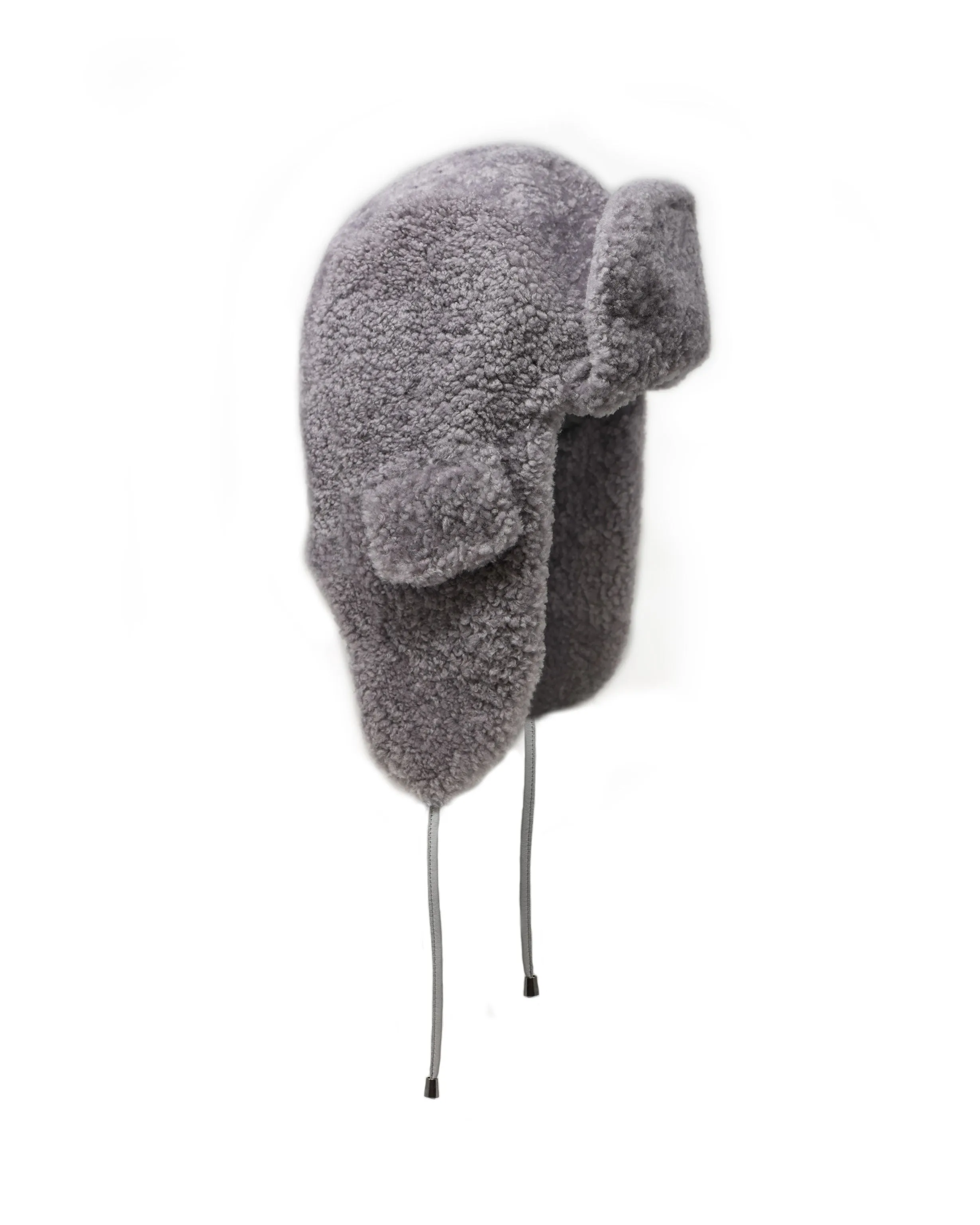 Curly Shearling Trapper Hat in Multiple Colors