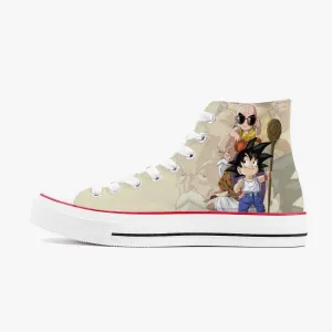 Dragonball Z Goku and Krillin and Ded A-Star High White Anime Shoes