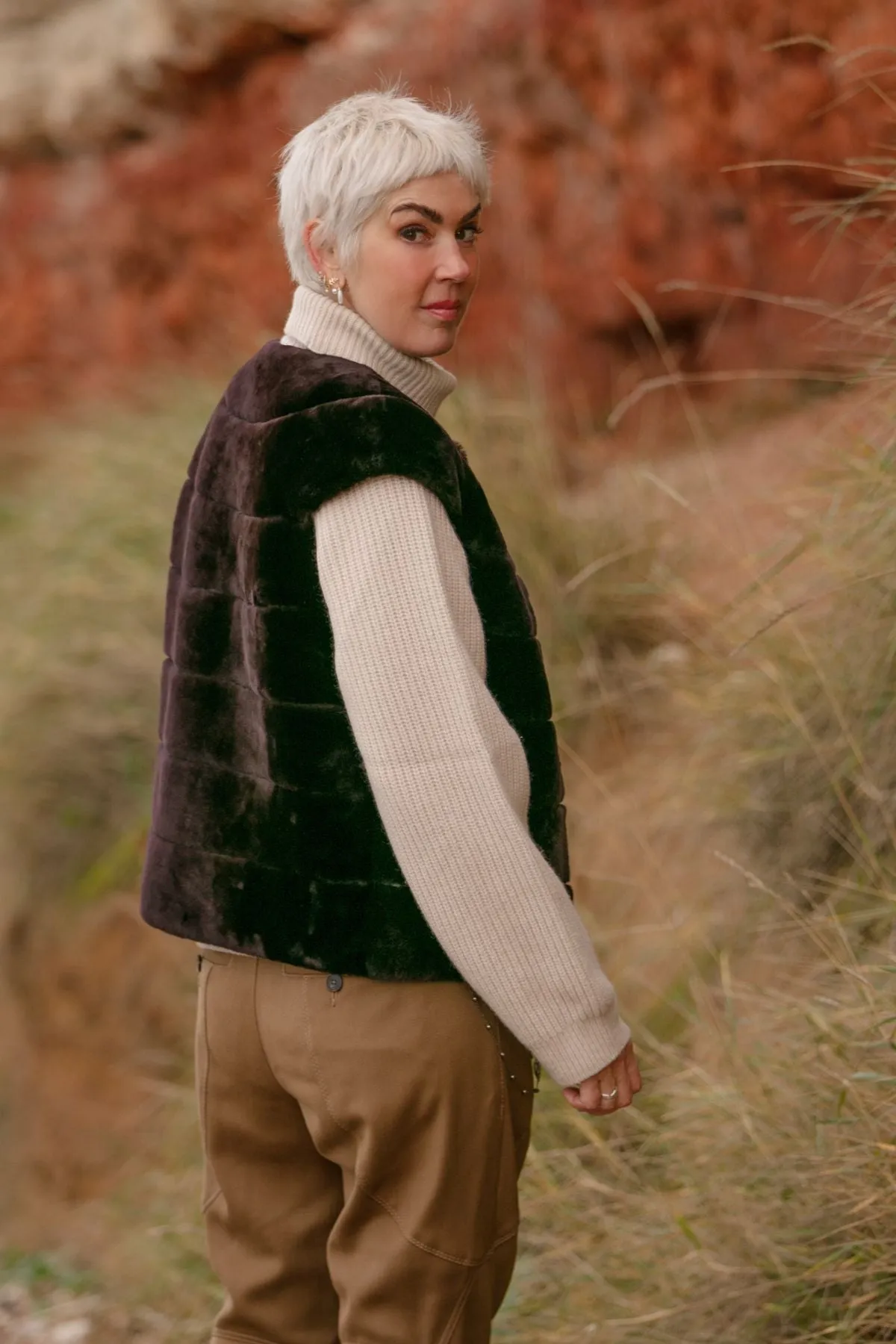 Edie Shearling Waistcoat