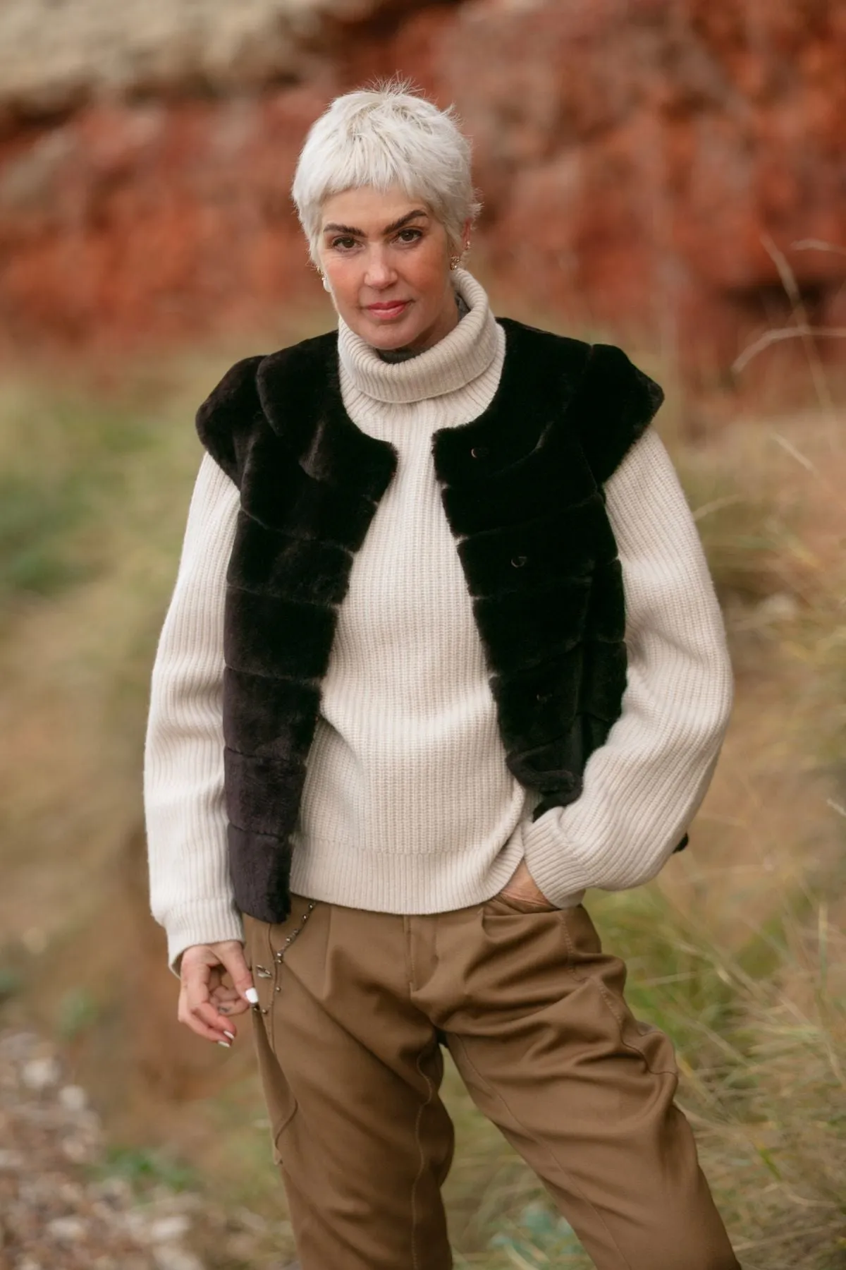 Edie Shearling Waistcoat