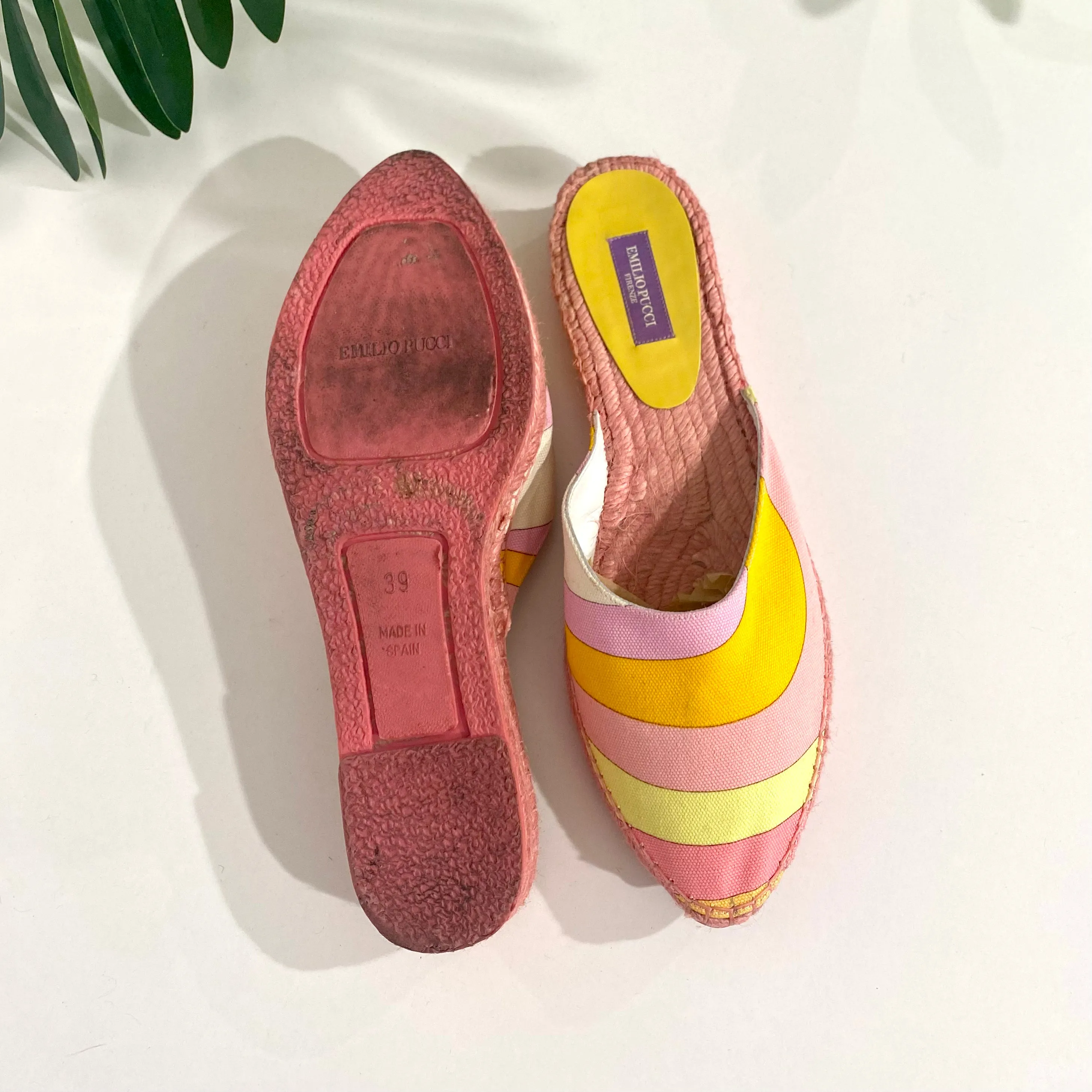 Emilio Pucci Pink Print Espadrilles