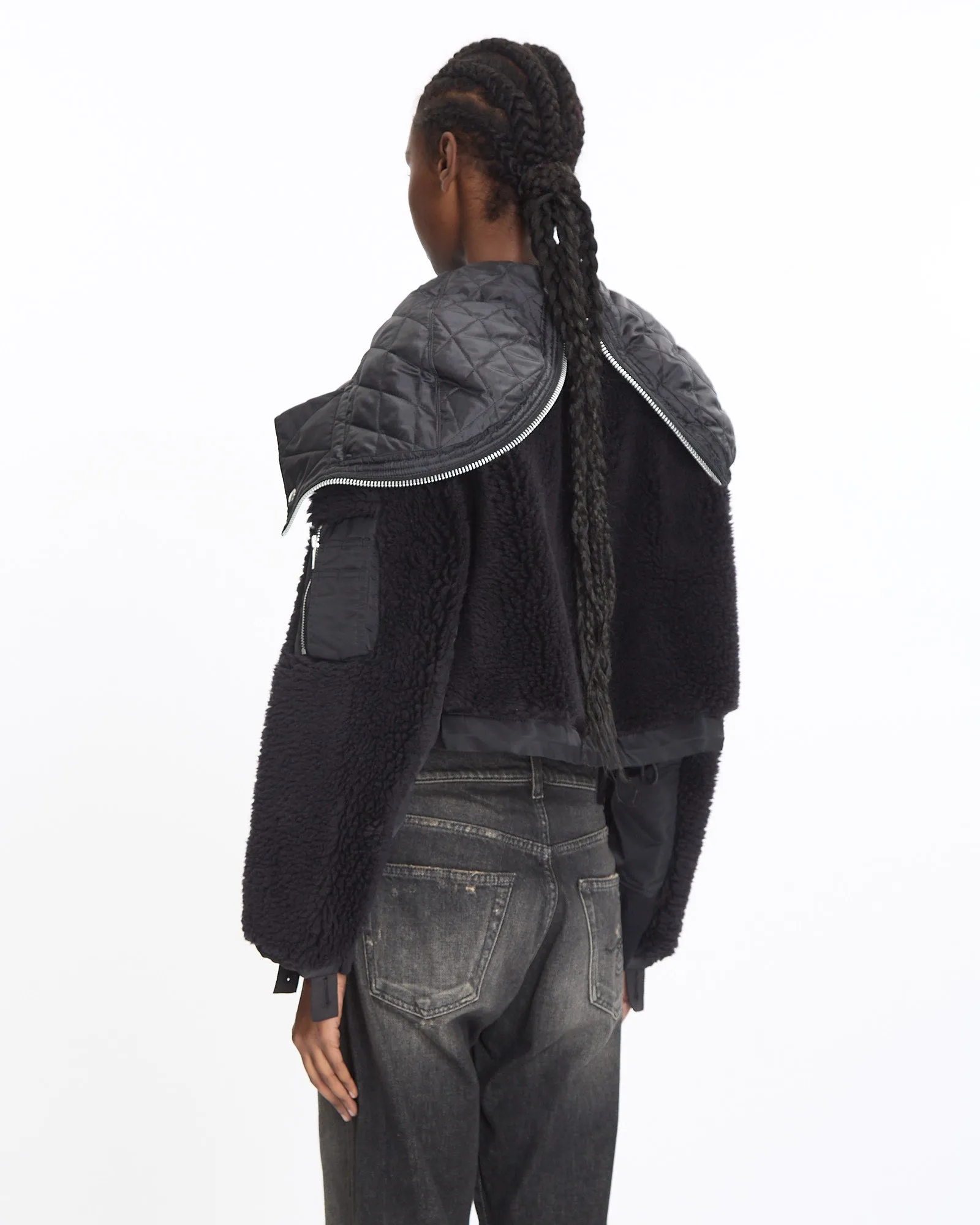 Faux Shearling x Nylon Blouson