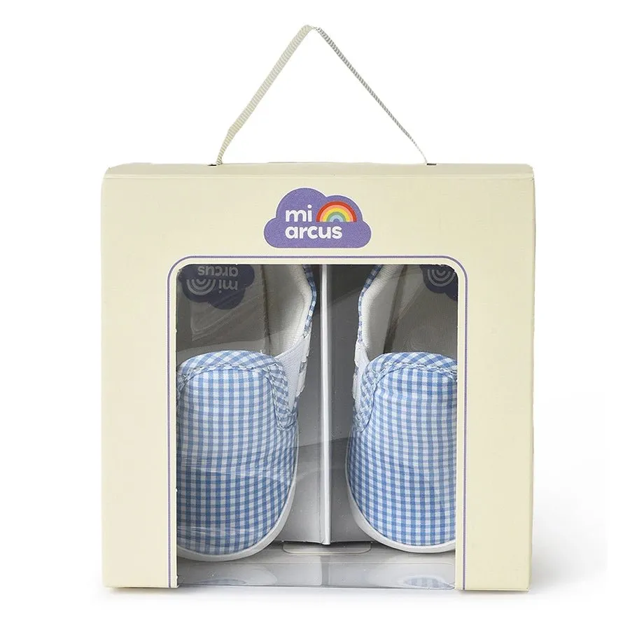 Fave Unisex Light Blue Woven Booties