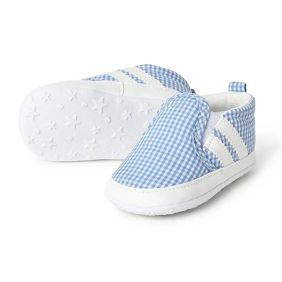 Fave Unisex Light Blue Woven Booties