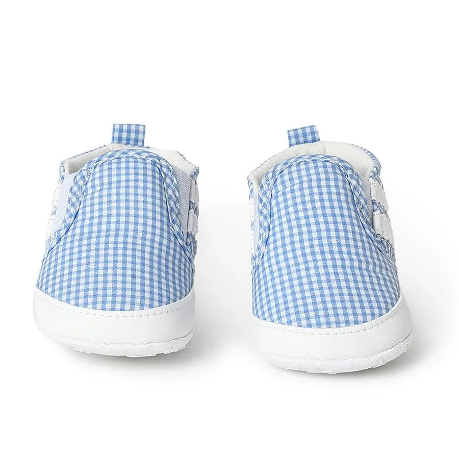 Fave Unisex Light Blue Woven Booties