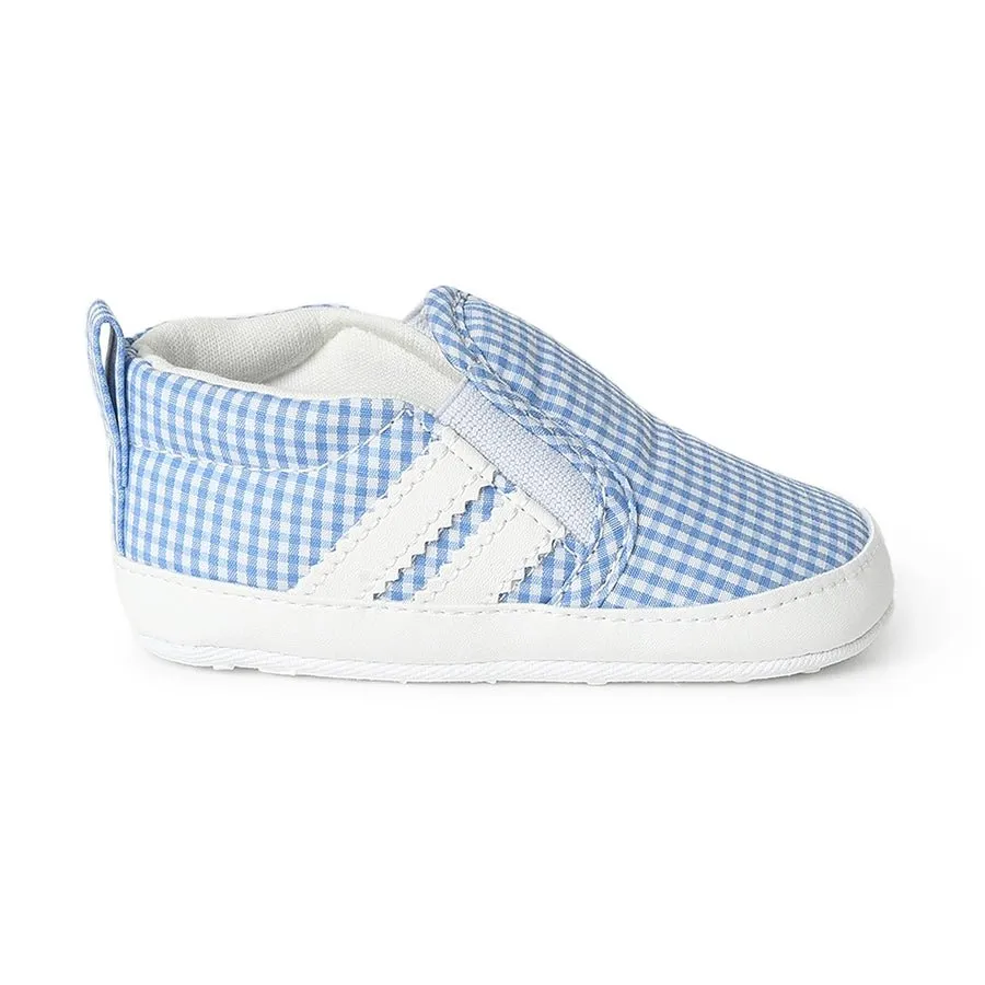Fave Unisex Light Blue Woven Booties