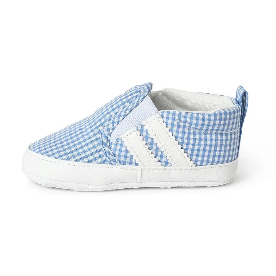 Fave Unisex Light Blue Woven Booties