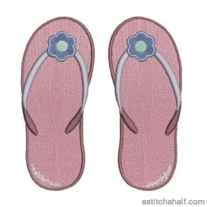 Flowery Flip Flops