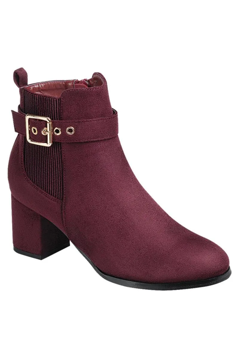 Forever Buckle Heel Booties