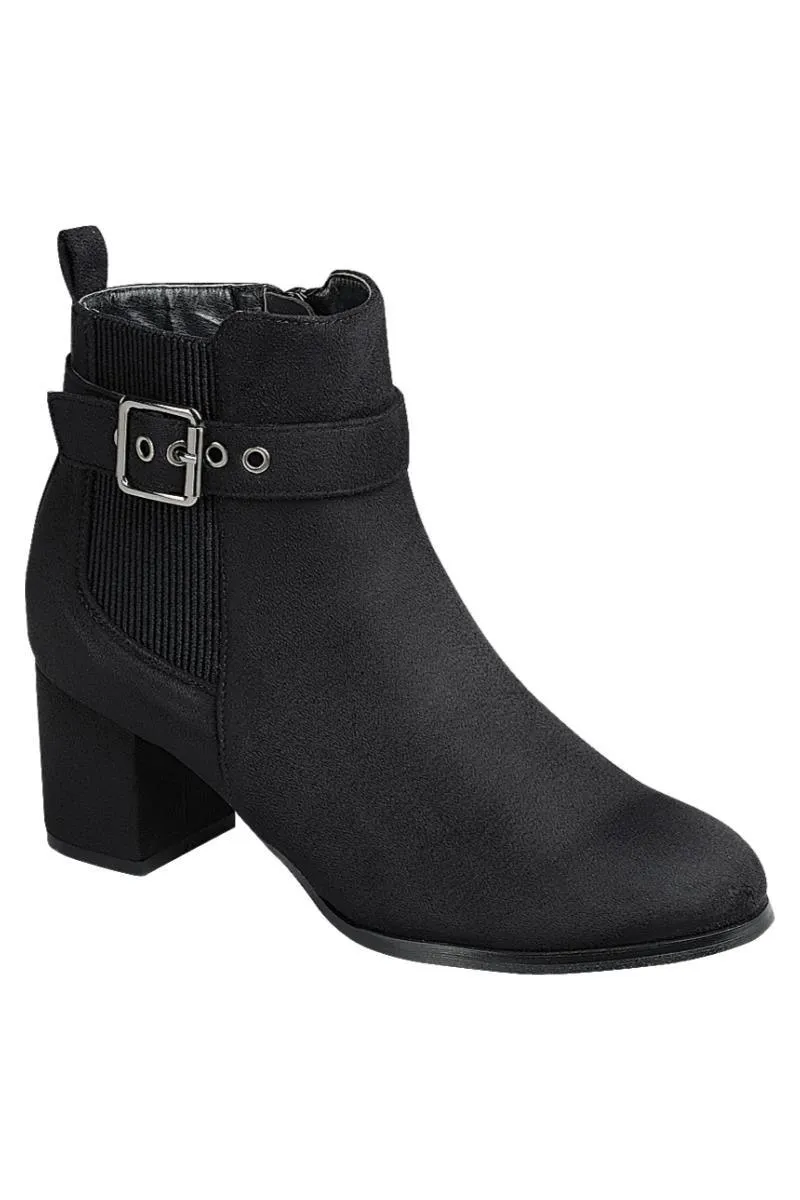 Forever Buckle Heel Booties