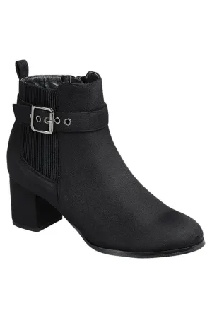 Forever Buckle Heel Booties
