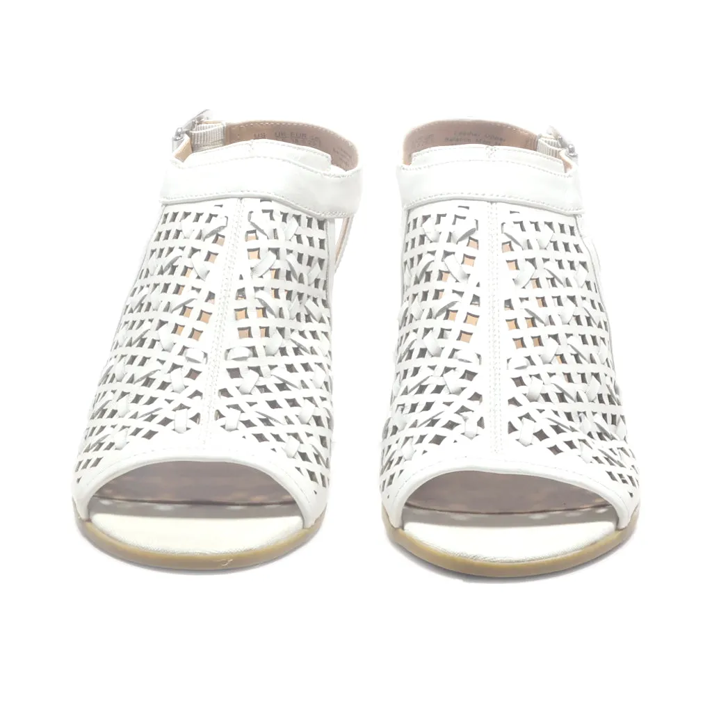 Franco Sarto Peep Toe Leather White Colour For Women