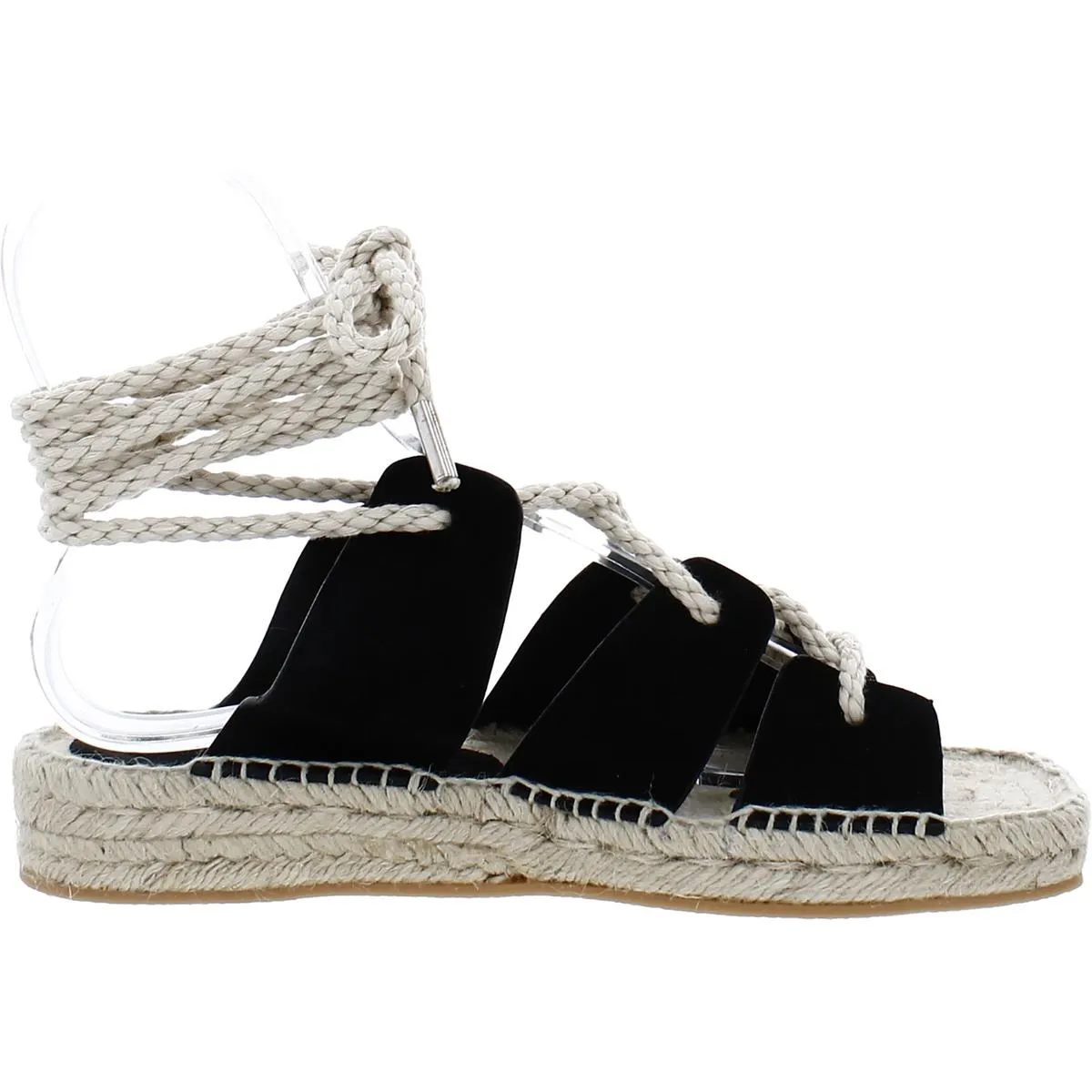 Freda Salvador Womens Lucy Suede Ankle Tie Espadrilles