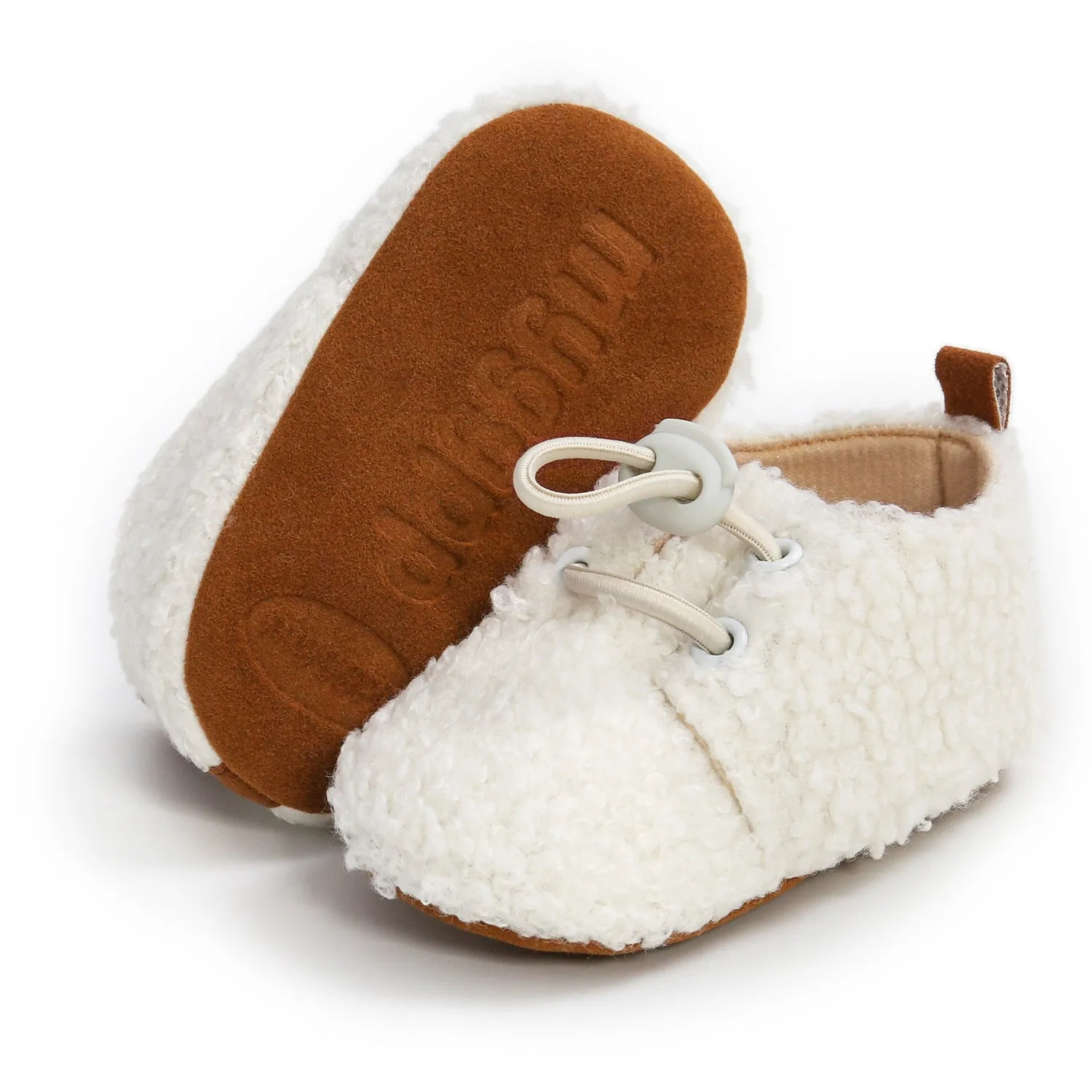 Fuzzy Lamb Baby Booties