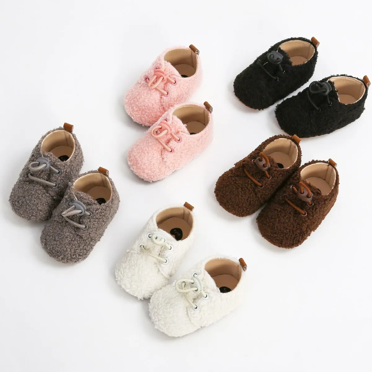 Fuzzy Lamb Baby Booties