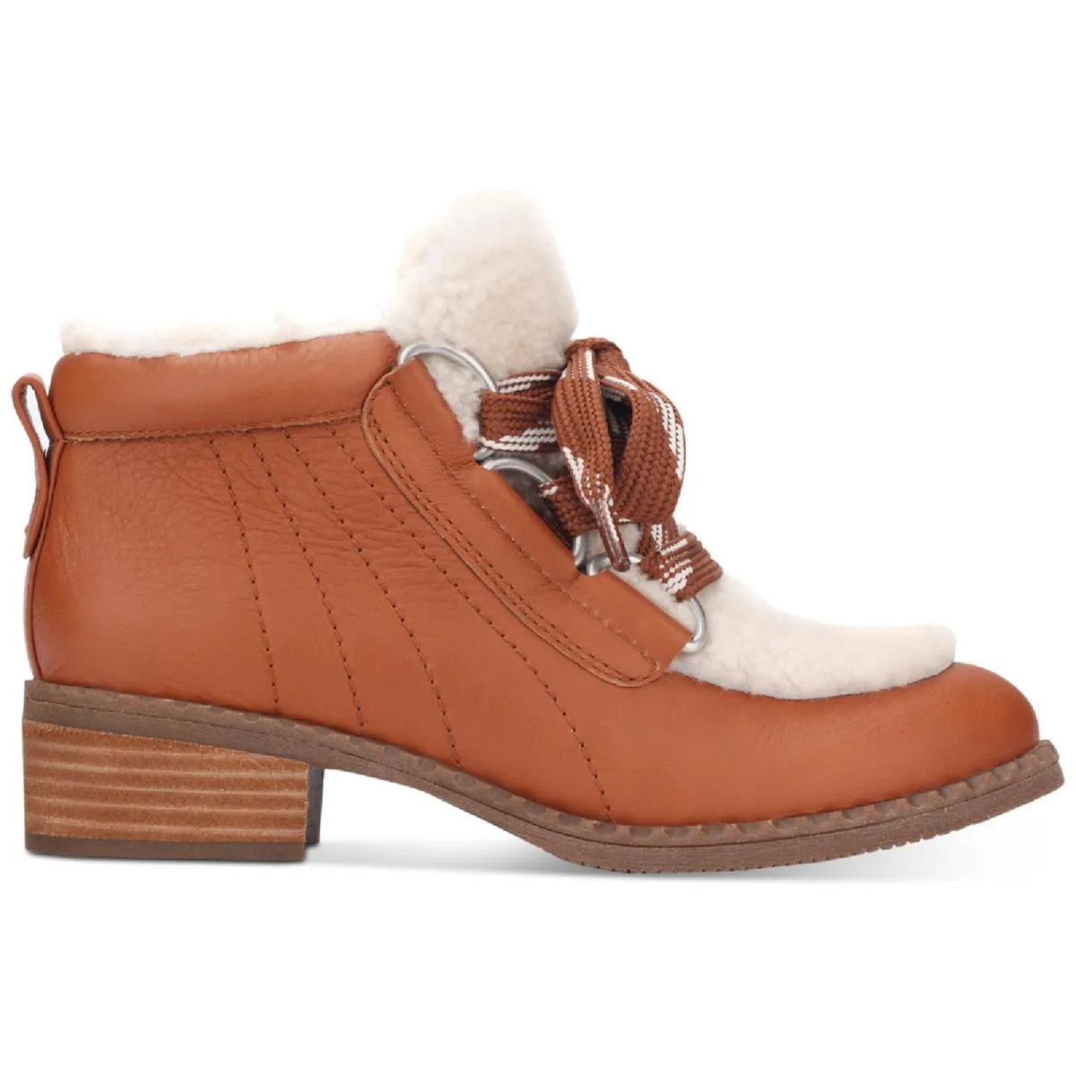 Gentle Souls by Kenneth Cole Womens Best Stitch Leather Shearling Shooties