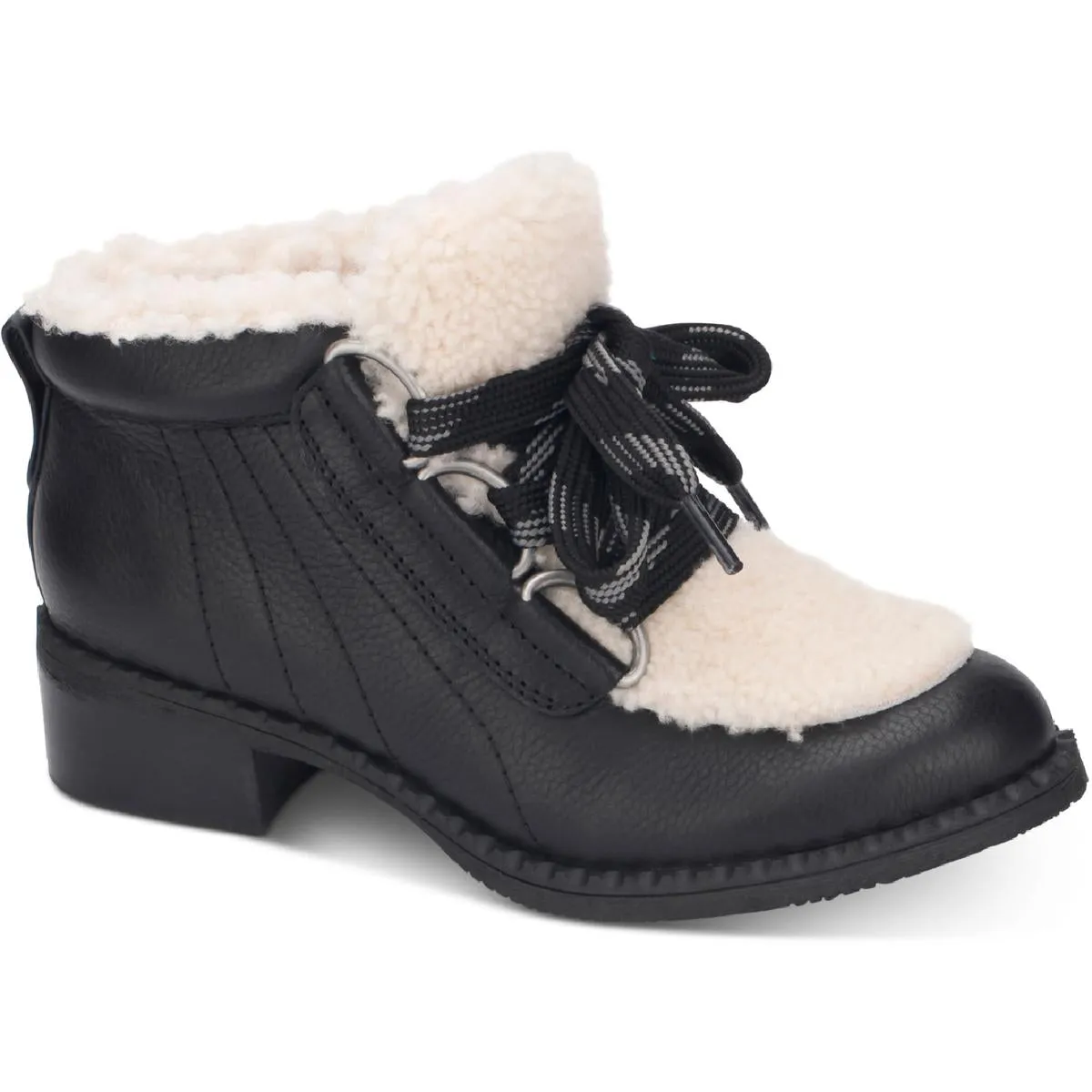Gentle Souls by Kenneth Cole Womens Best Stitch Leather Shearling Shooties