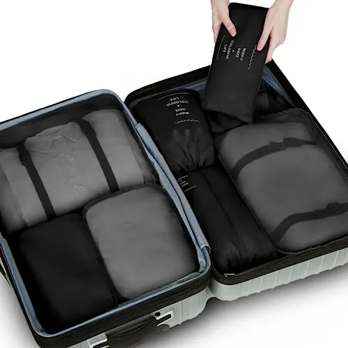 GRANNY SAYS 8 Set Packing Cubes for Carry on Suitcase, Travel Bags Organizer for Luggage, Suitcase Organizer Bags Set, Travel Packing Cubes Luggage Organizer, Travel Essentials Travel Bag