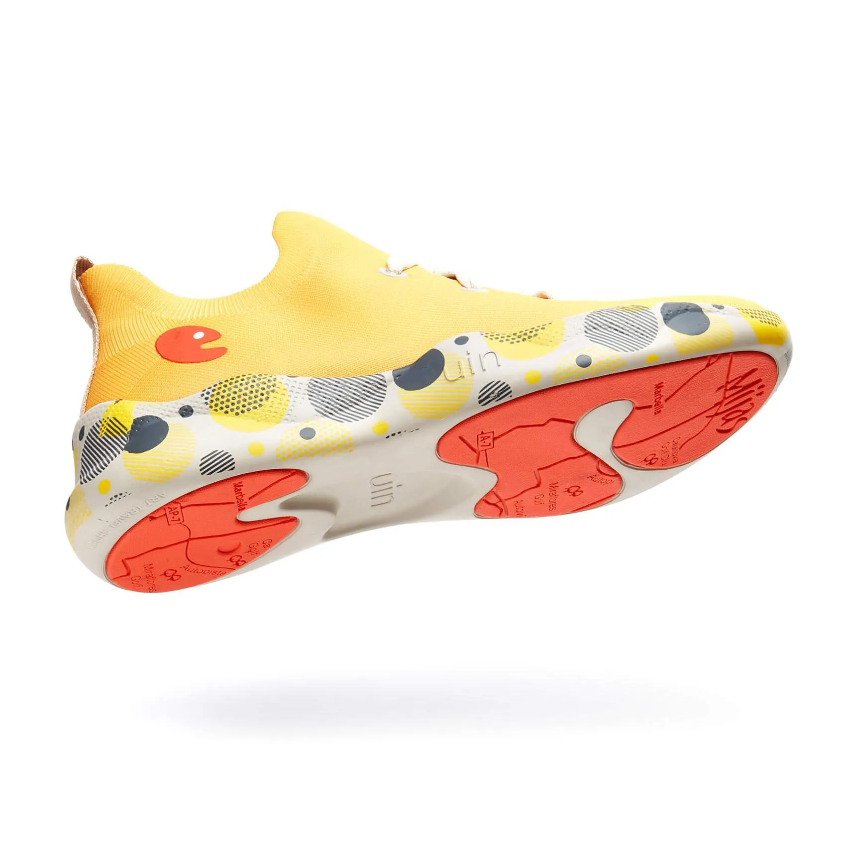 Grey & Yellow Mijas Women-US Local Delivery