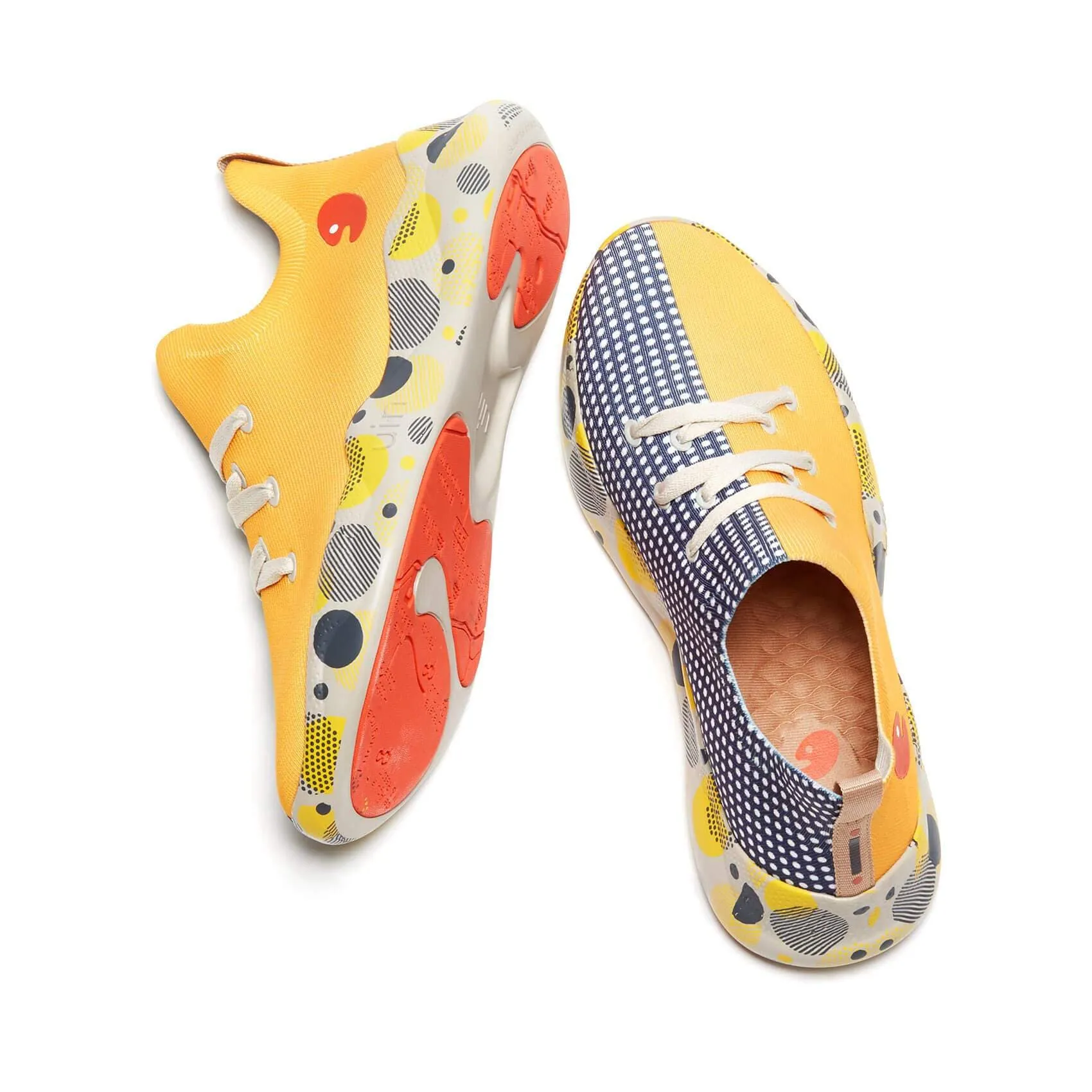 Grey & Yellow Mijas Women-US Local Delivery