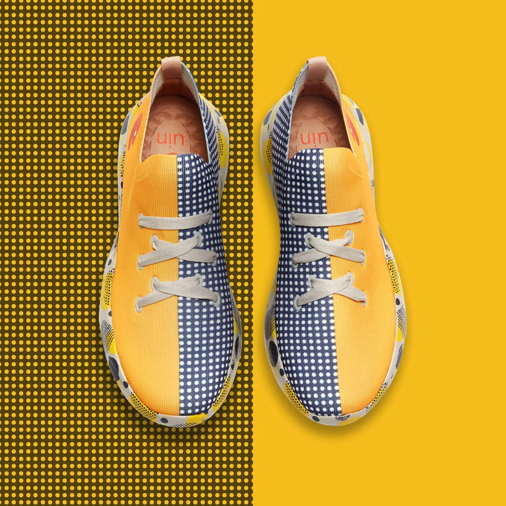 Grey & Yellow Mijas Women-US Local Delivery