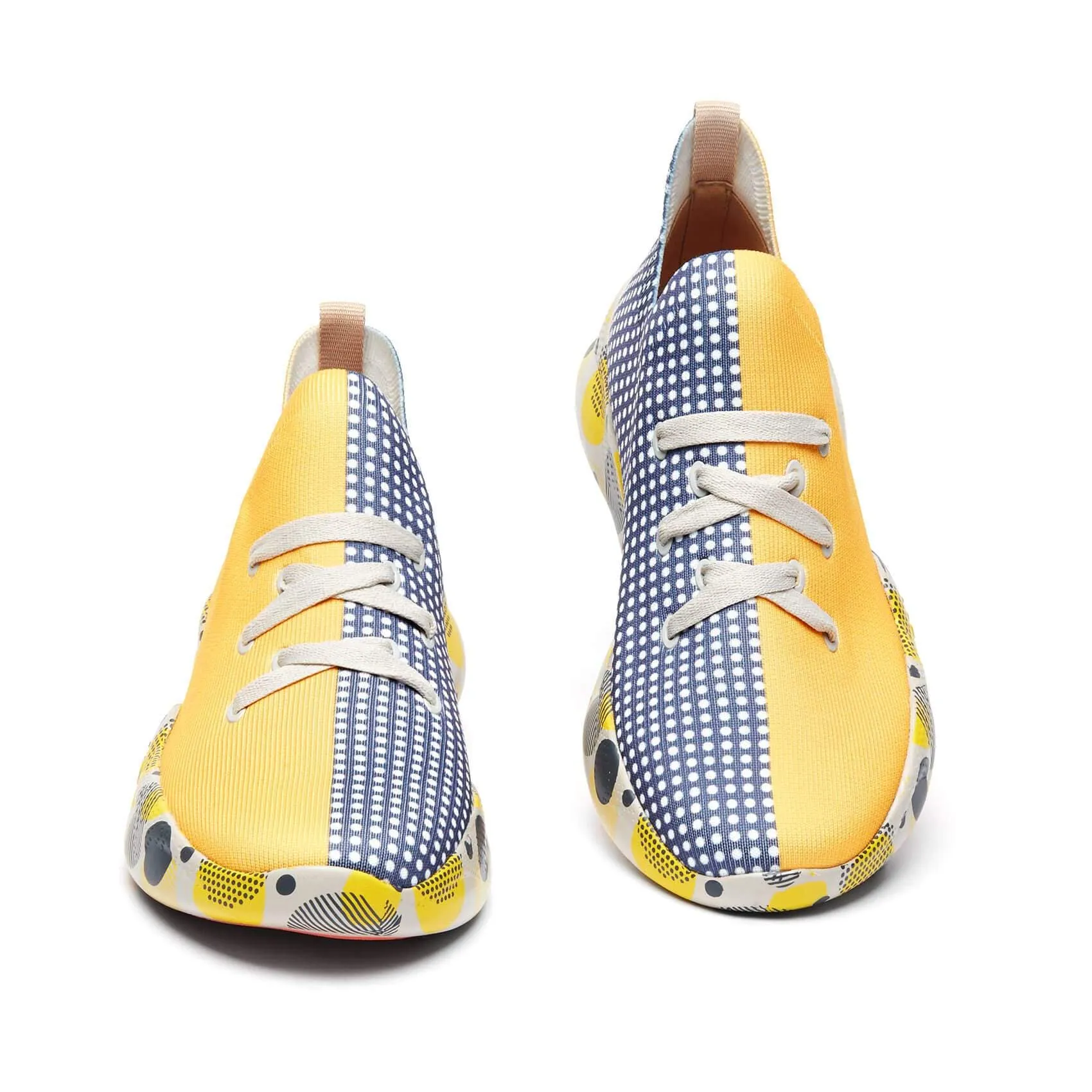 Grey & Yellow Mijas Women-US Local Delivery