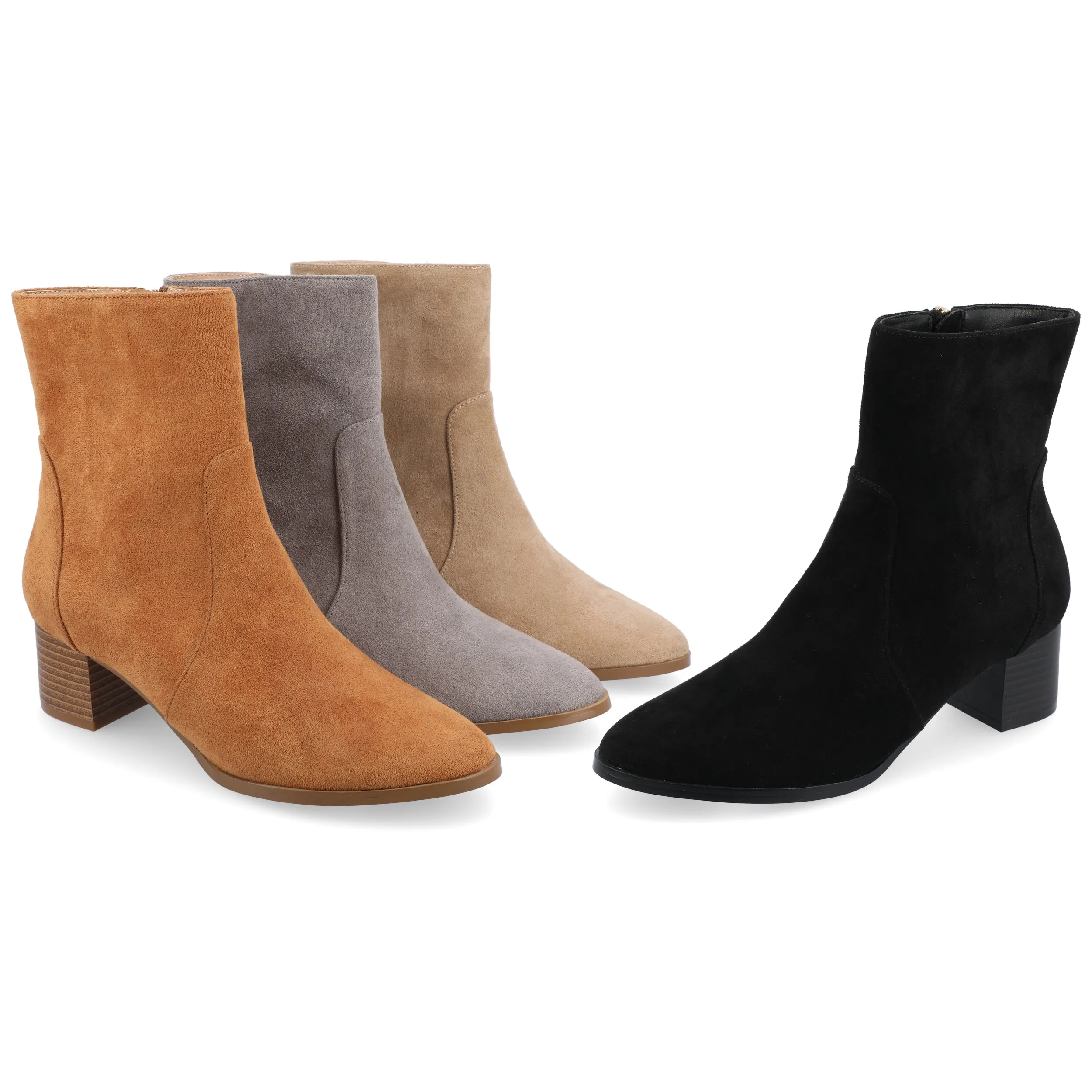 HAYVEN ALMOND TOE BOOTIES IN WIDE