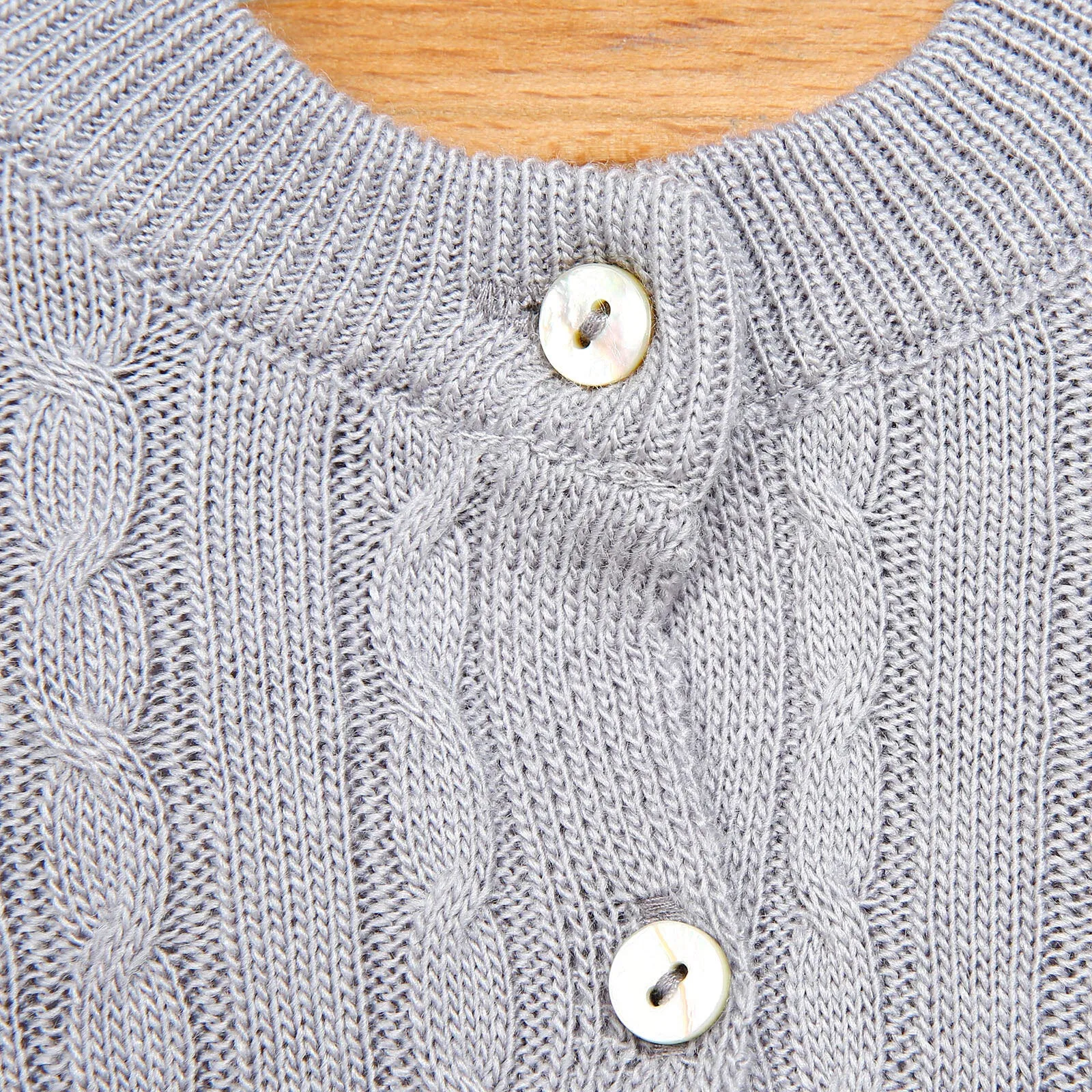 HelloBaby Newborn Knit Cardigan - Grey