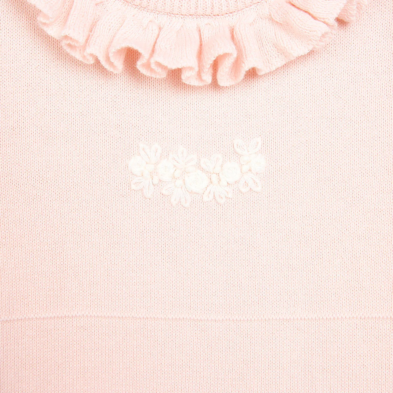 HelloBaby Newborn Knit Ruffled Jumpsuit - Salmon