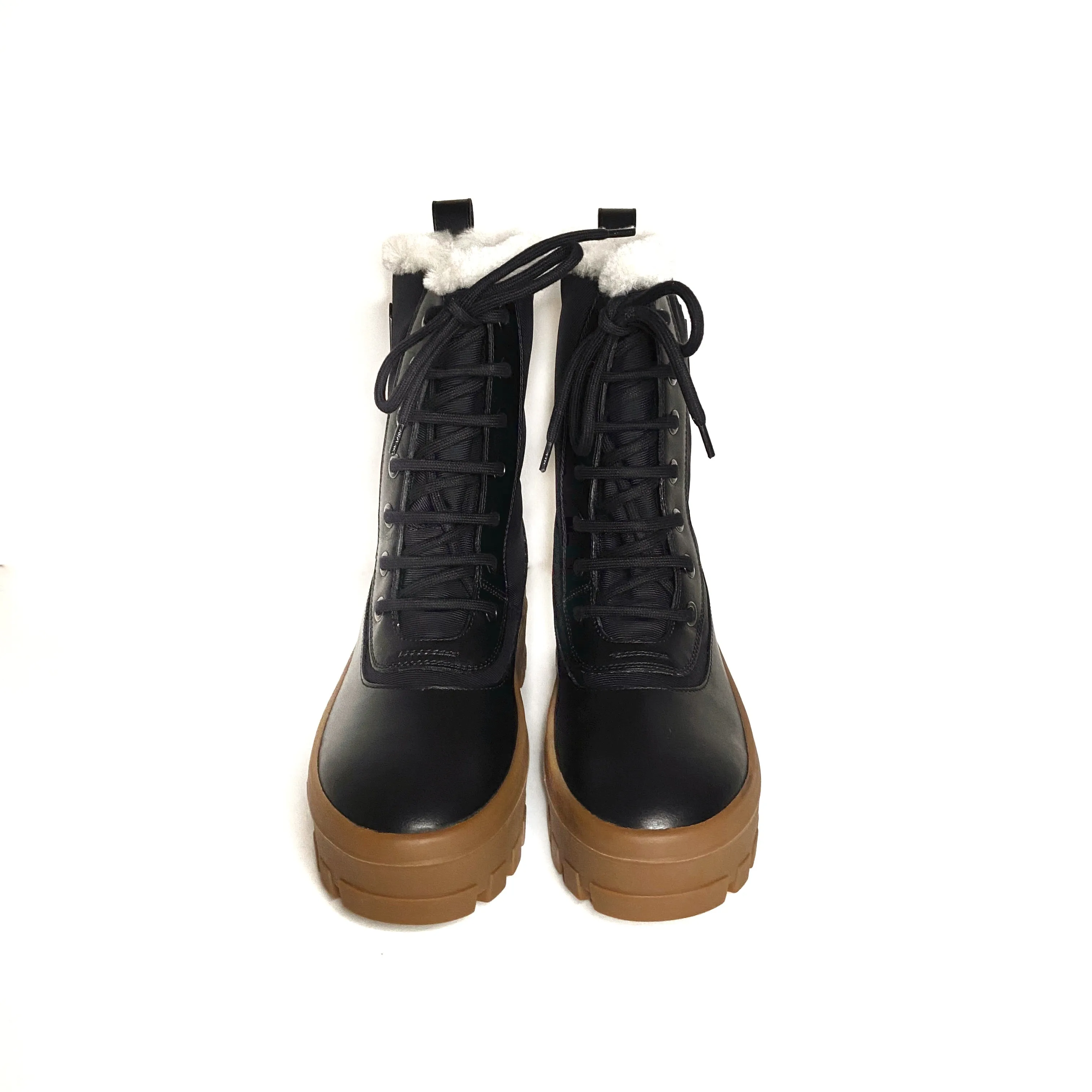 Hero Nylon/Leather Lug Sole Boot with Shearing Lining ~ Black