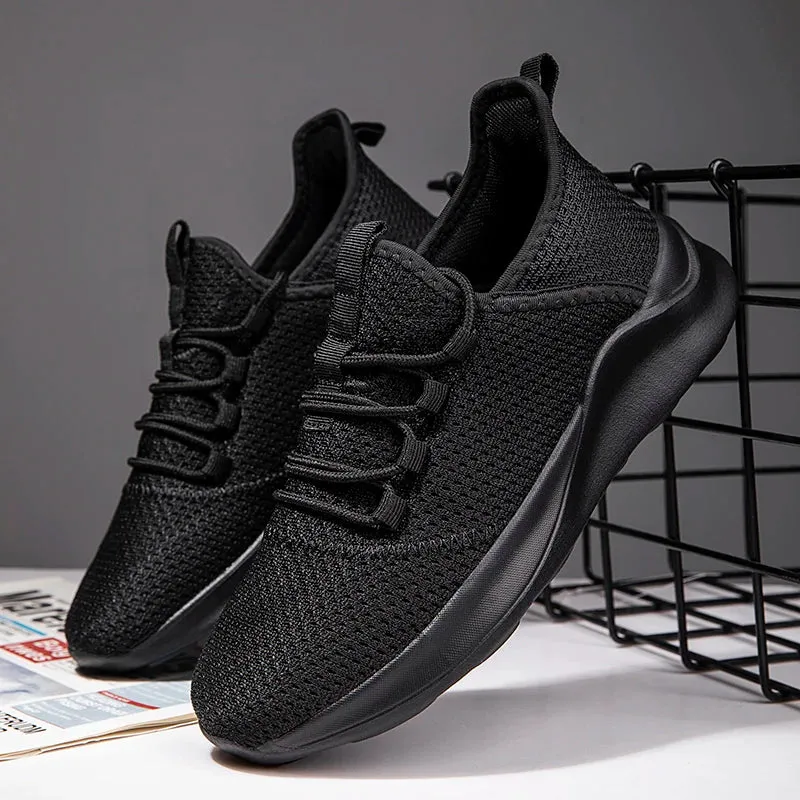 Hnzxzm Comfortable Casual Men's Sneaker Ultralight Running Shoes Mesh Breathable Non-slip Wear-resistant