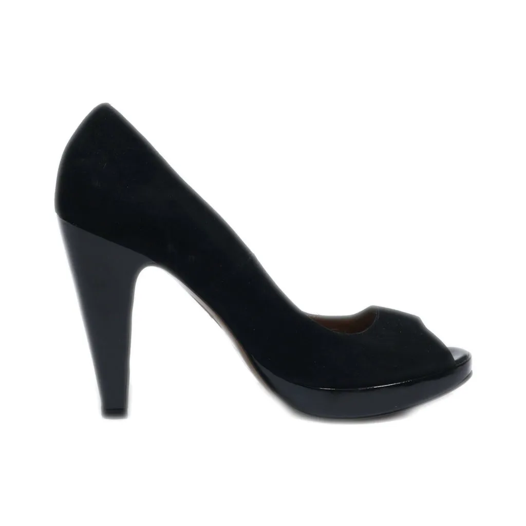 Hobbs Peep Toe Suede Black Colour For Women