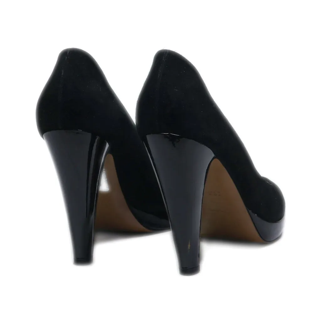 Hobbs Peep Toe Suede Black Colour For Women