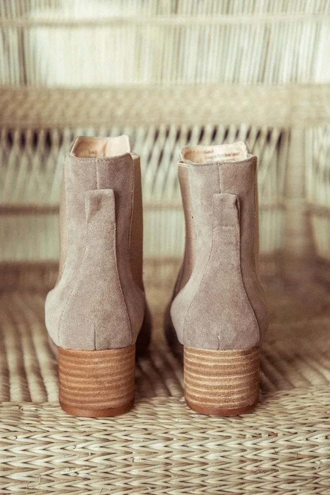 Holly Ankle Booties in Taupe - Final Sale