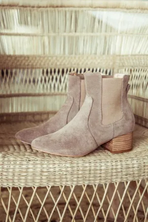 Holly Ankle Booties in Taupe - Final Sale