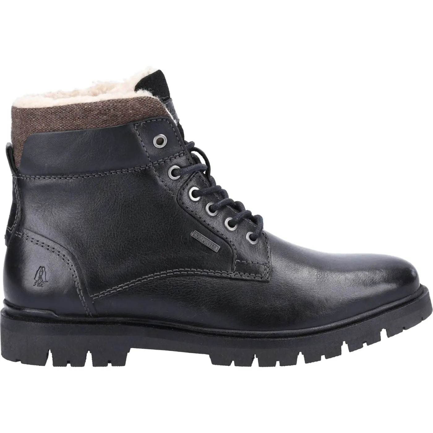 Hush Puppies Patrick Black Mens Leather Boots