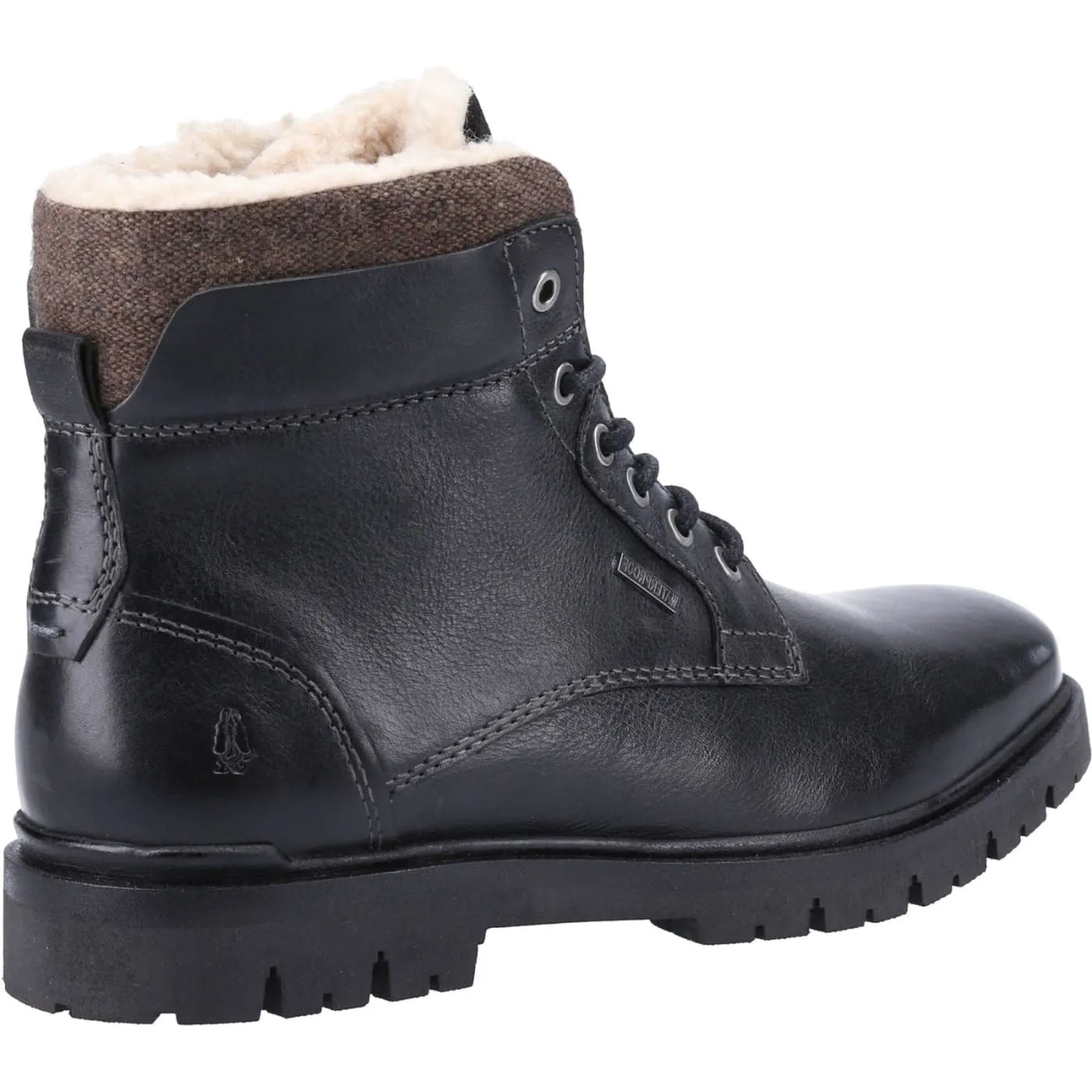 Hush Puppies Patrick Black Mens Leather Boots