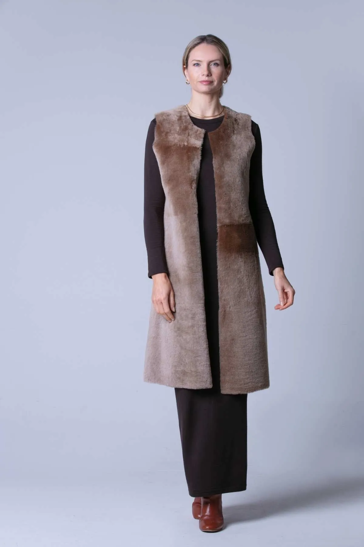 India Shearling Waistcoat