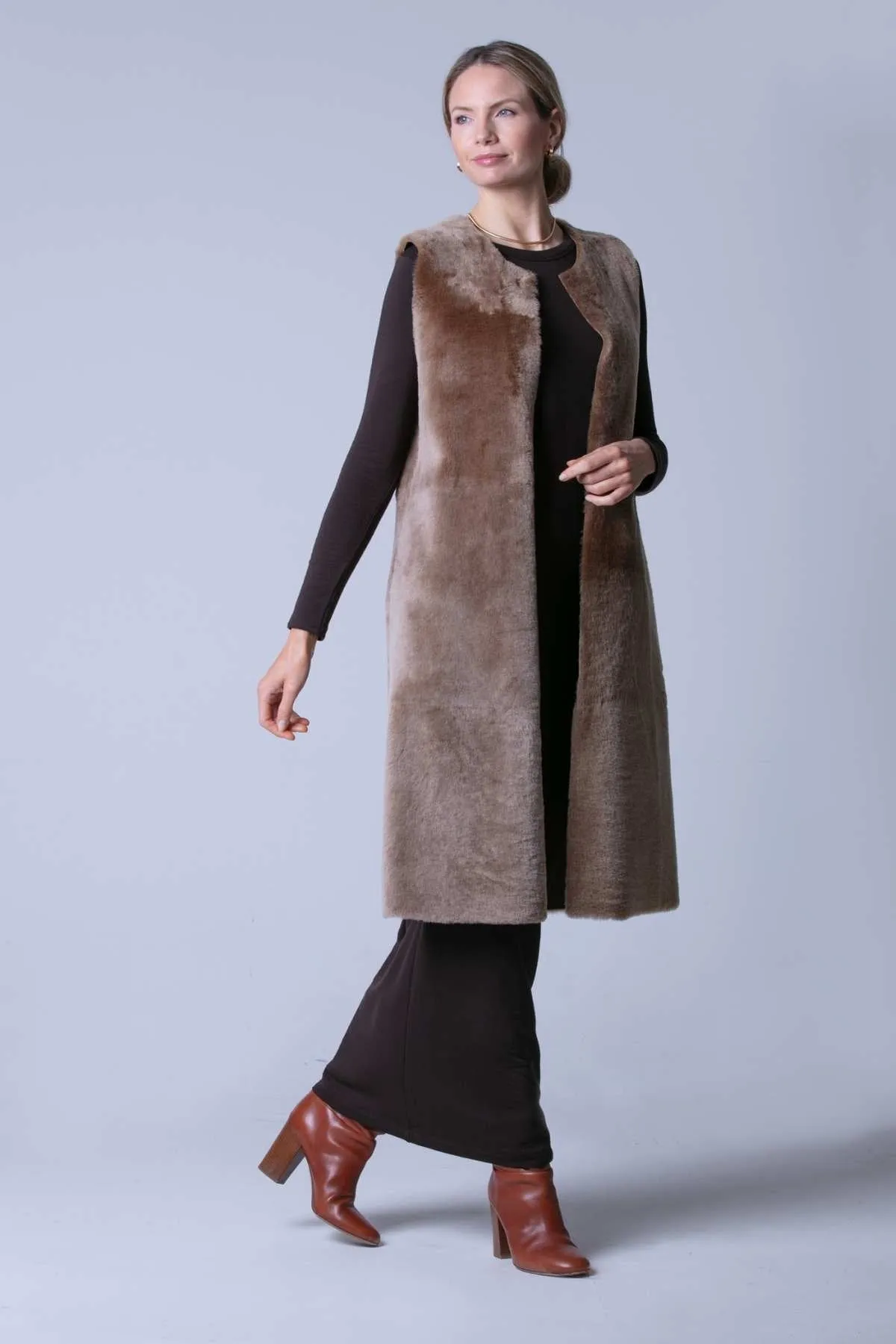 India Shearling Waistcoat