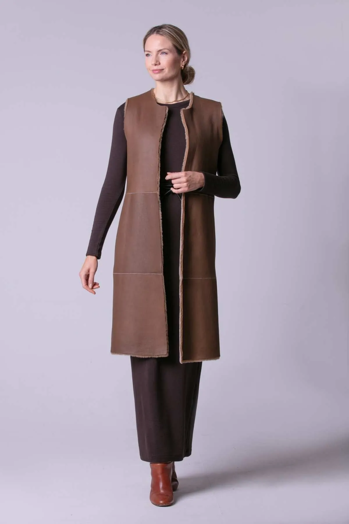 India Shearling Waistcoat