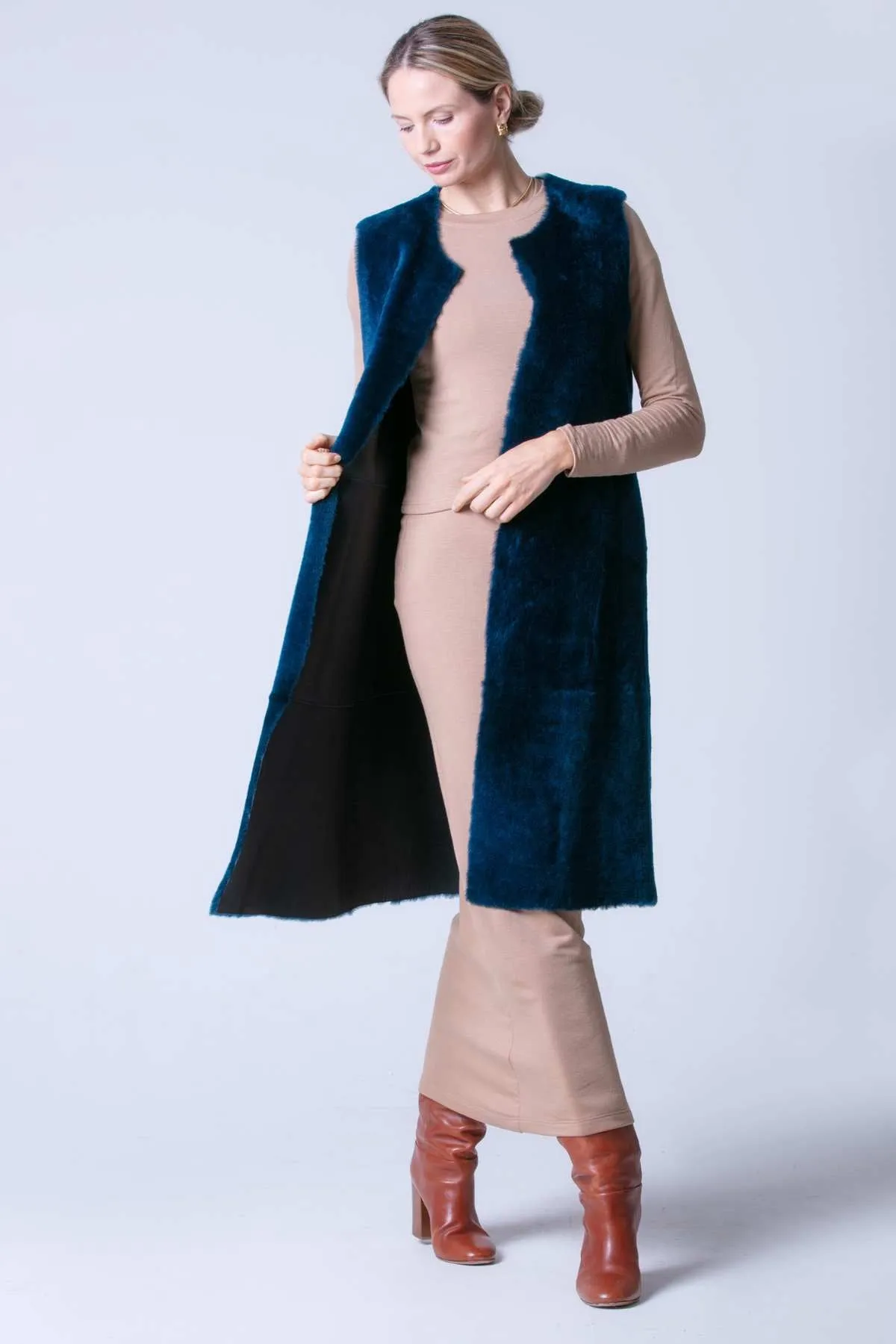 India Shearling Waistcoat