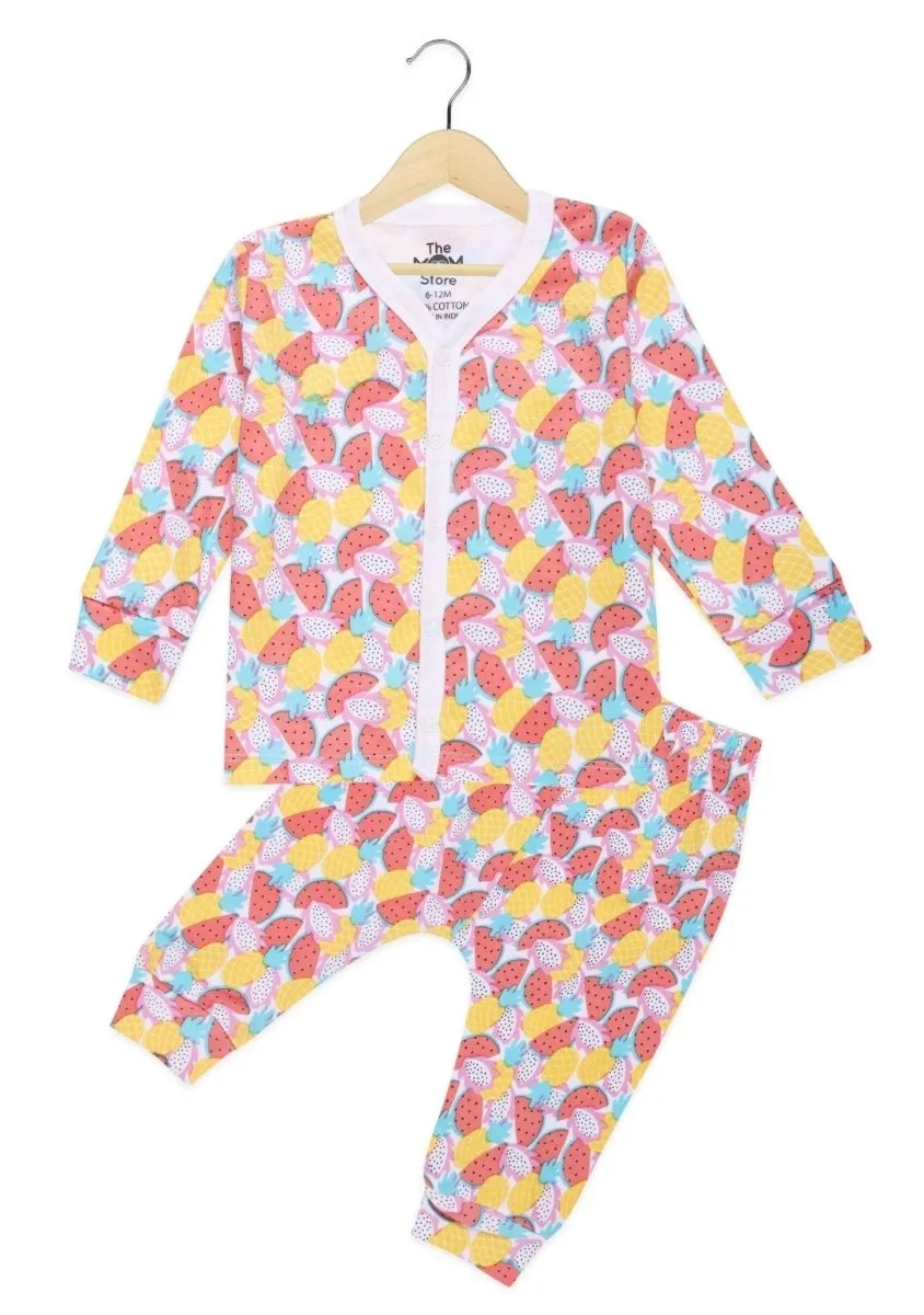 Infant Set Mittens Booties Cap Combo- Fruitilicious