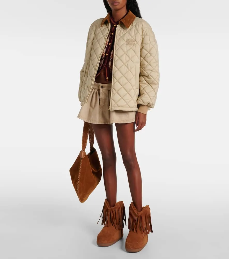 Inuikii Cowboy Fringes suede snow boots