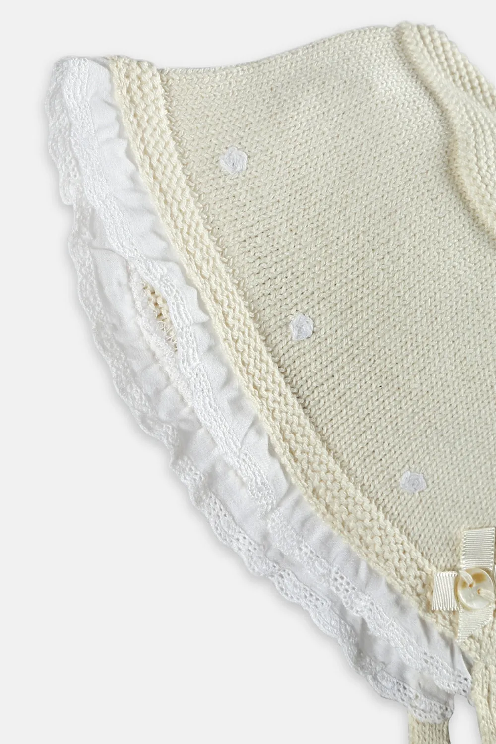 Ivory Booties & Cap Set