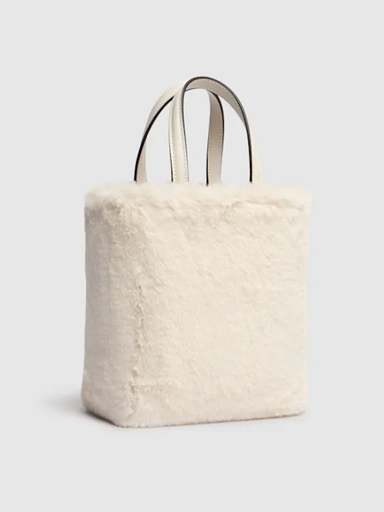 Jimmy Choo   Small N/W Lenny suede &amp; shearling bag 