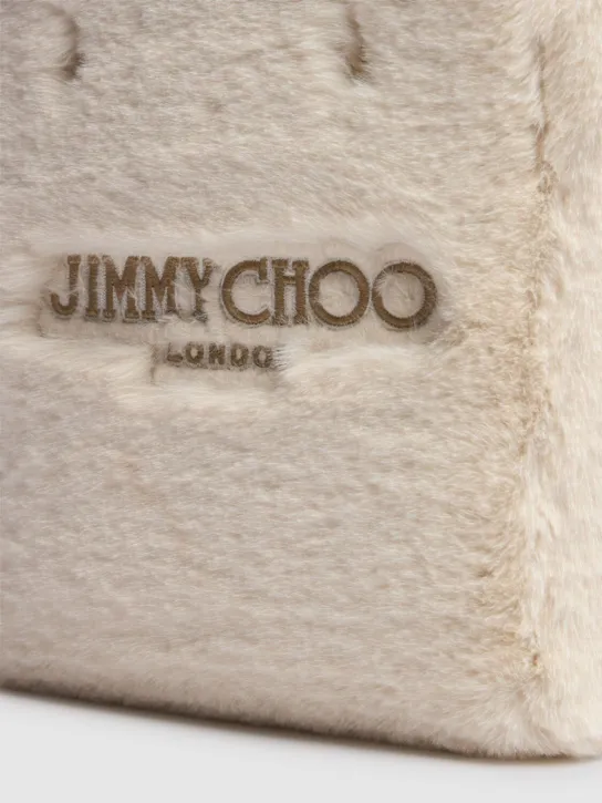 Jimmy Choo   Small N/W Lenny suede &amp; shearling bag 