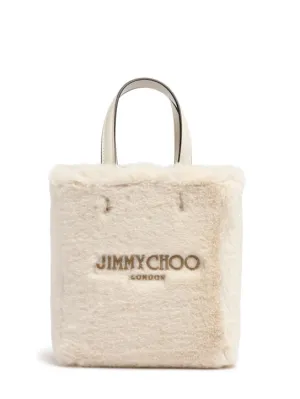 Jimmy Choo   Small N/W Lenny suede &amp; shearling bag 