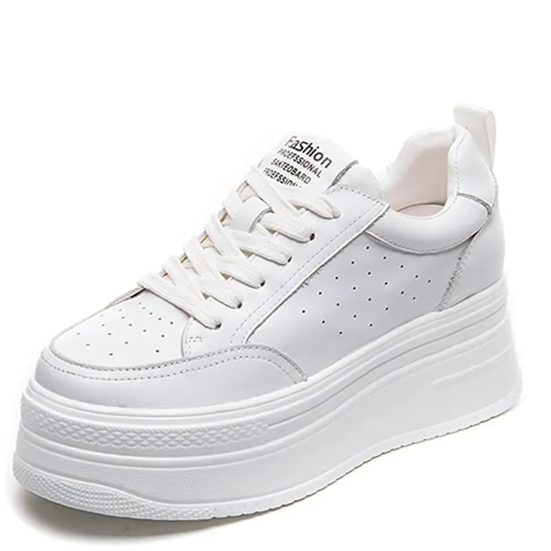 Joskaa 2024 New Leather Platform White Sneakers