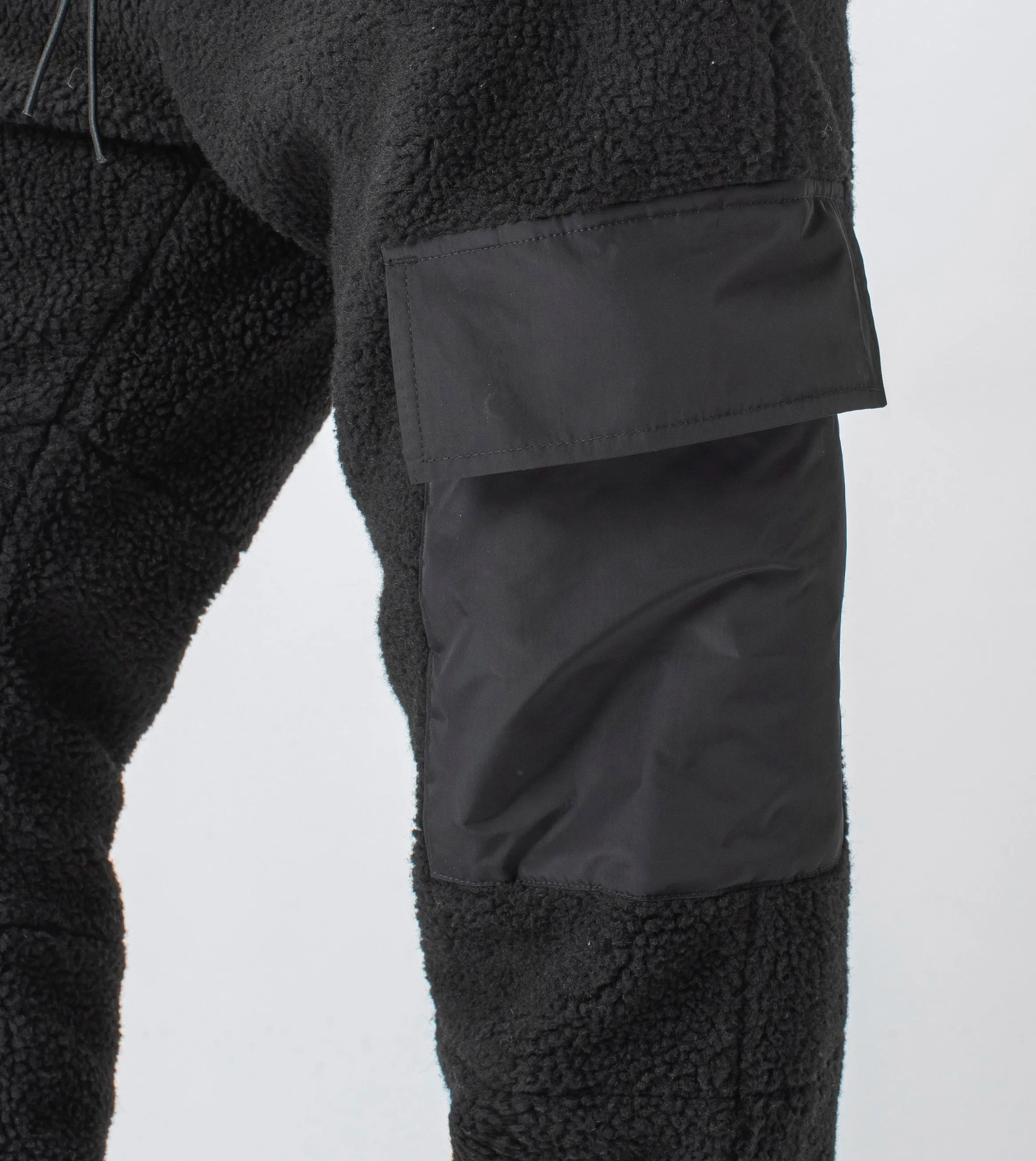 Jumpa Cargo Shearling Fleece Jogger Black - Sale